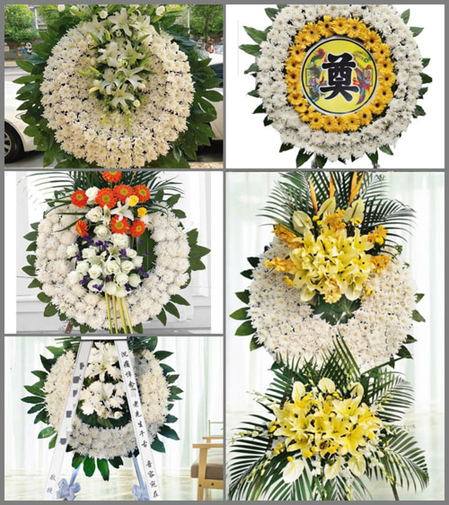 广东韶关市南雄市油山镇上朔村花圈速递
